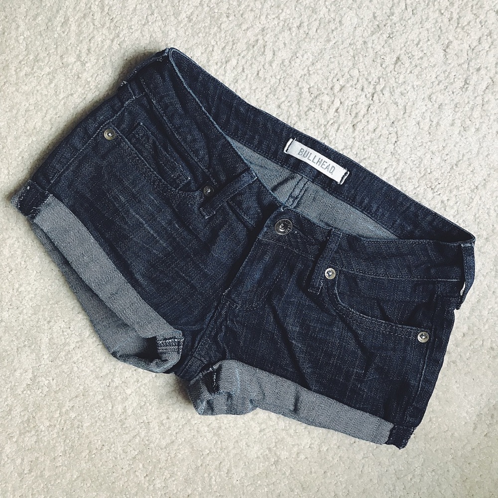 Bullhead Dark Wash Denim Shorts